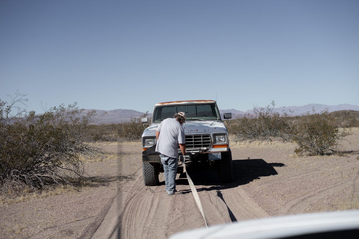 Roadside tow assistance out on the road